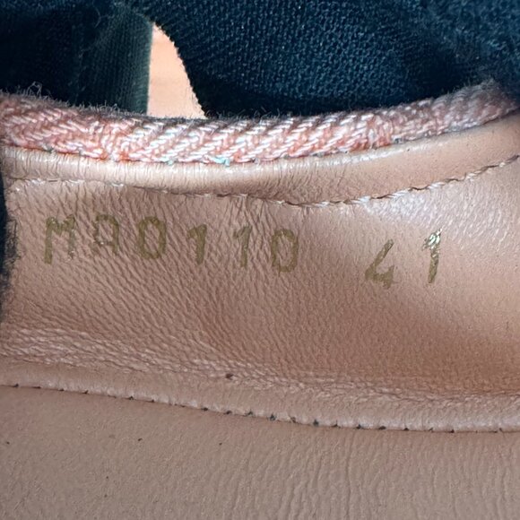 100% Authentic Louis Vuitton Two Tone Denim Buckle Scrunch Ballet Flats Size 41 - Picture 12 of 15